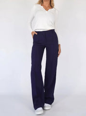 Elevate Your Style with AMY's Wide-Leg Chic Trousers for Women - Lizabella Fashion -  -  - Elevate Your Style with AMY's Wide-Leg Chic Trousers for Women - Lizabella Fashion - #tag1# - #tag2#