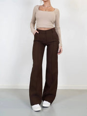 Elevate Your Style with AMY's Wide-Leg Chic Trousers for Women - Lizabella Fashion -  -  - Elevate Your Style with AMY's Wide-Leg Chic Trousers for Women - Lizabella Fashion - #tag1# - #tag2#