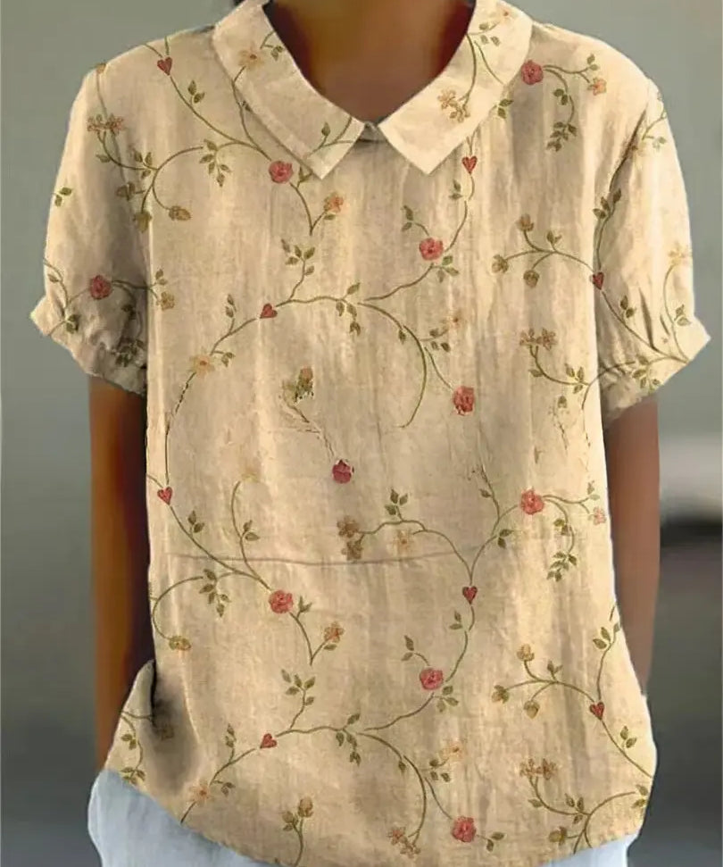 FLORA | Shirt with Flower Prints-Lizabella Fashion