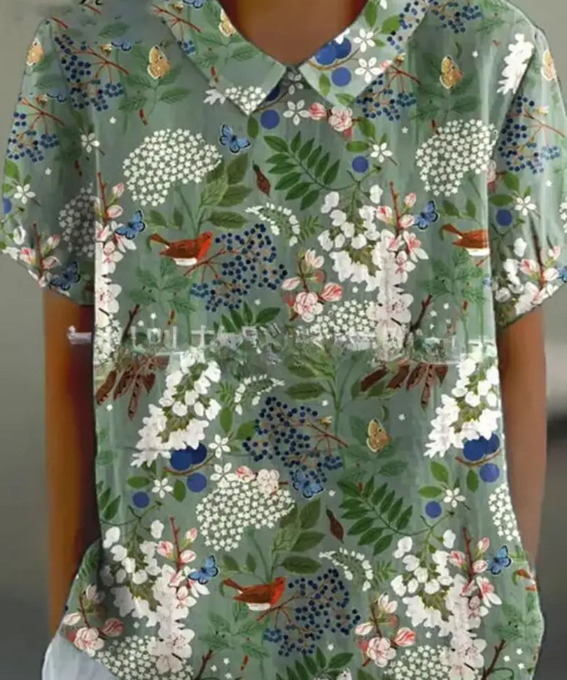 FLORA | Shirt with Flower Prints-Lizabella Fashion