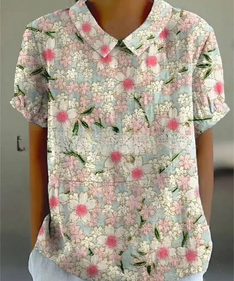 FLORA | Shirt with Flower Prints-Lizabella Fashion