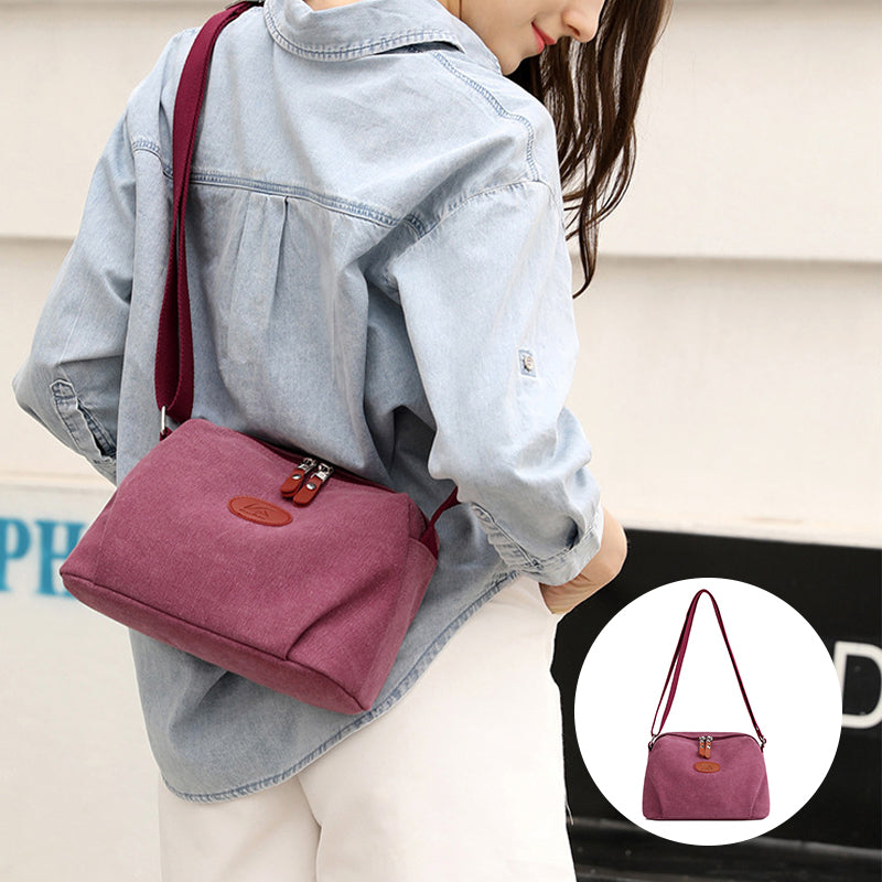 Lorah | Secure-Zip Canvas Crossbody Bag