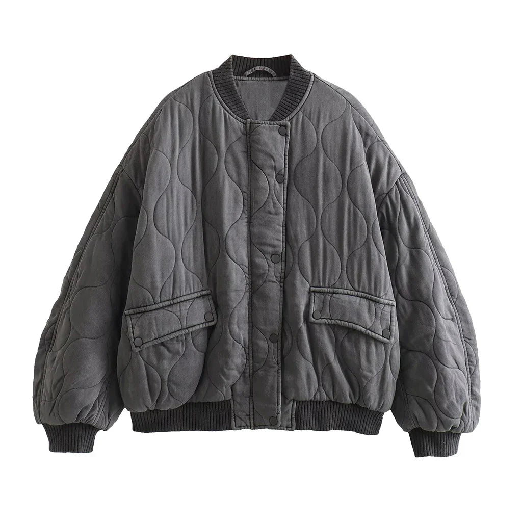 Leslie | Lightweight & Loose-Fit Stylish Gray Jacket