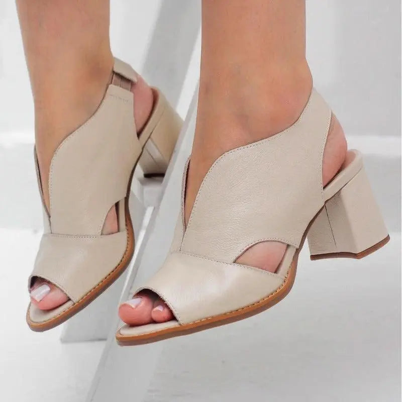 GILLIAN | Chic and Stylish Leather Sandals - Lizabella Fashion