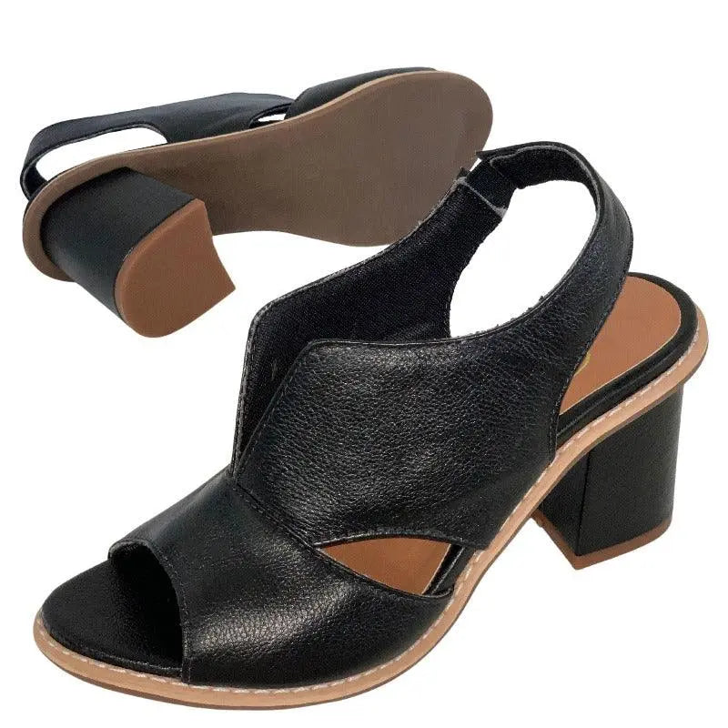 GILLIAN | Chic and Stylish Leather Sandals - Lizabella Fashion