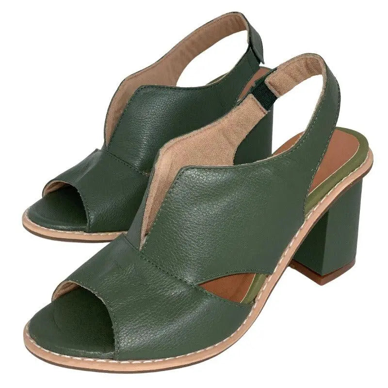 GILLIAN | Chic and Stylish Leather Sandals - Lizabella Fashion