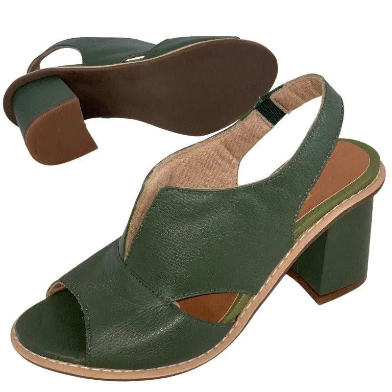 GILLIAN | Chic and Stylish Leather Sandals - Lizabella Fashion