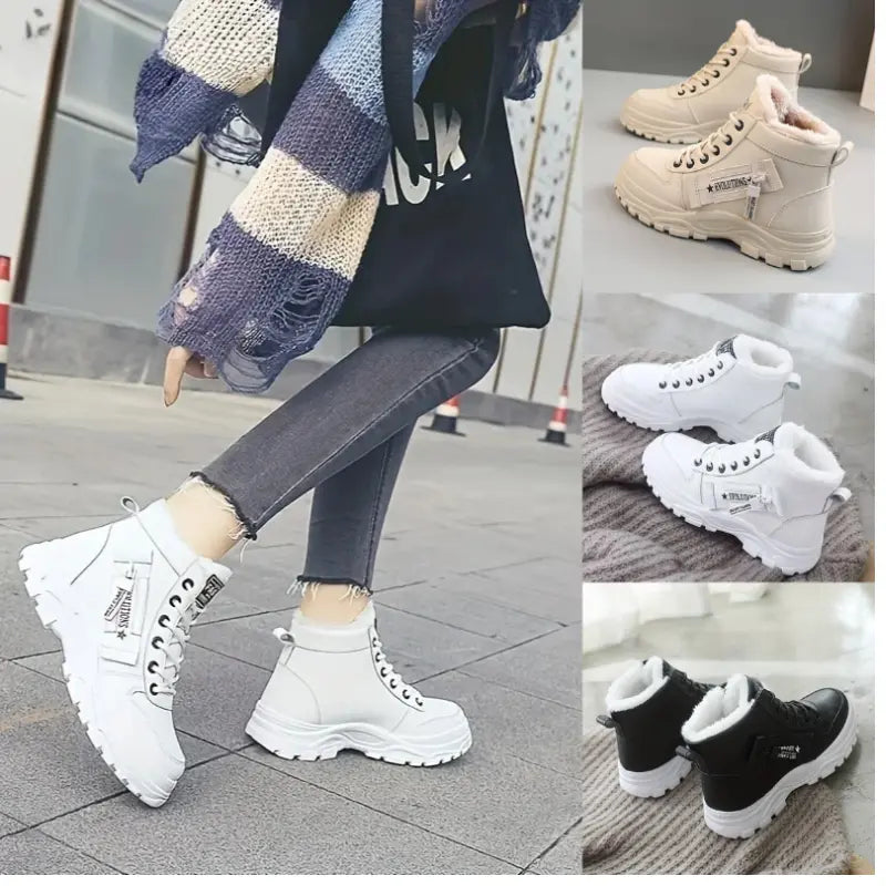 Graceful Winter Wonderland: Cozy Fleece-Lined Boots for Women - Lizabella Fashion