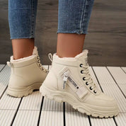 Graceful Winter Wonderland: Cozy Fleece-Lined Boots for Women - Lizabella Fashion