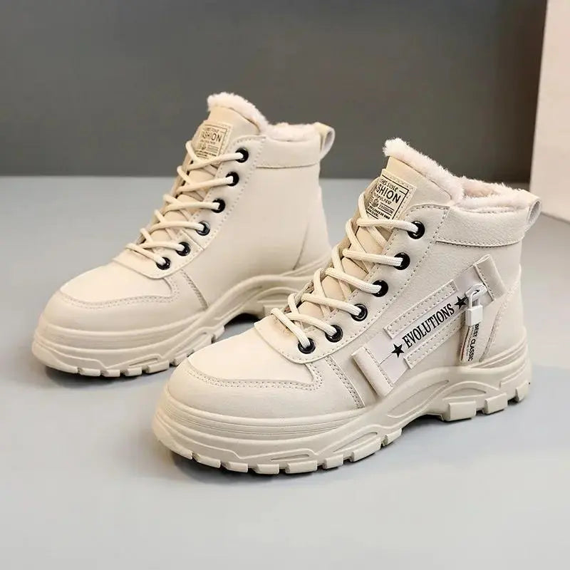 Graceful Winter Wonderland: Cozy Fleece-Lined Boots for Women - Lizabella Fashion
