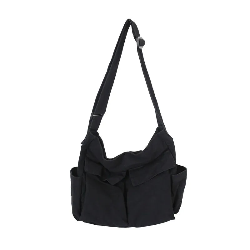 Cleo | Vintage Canvas Large Crossbody Messenger Bag