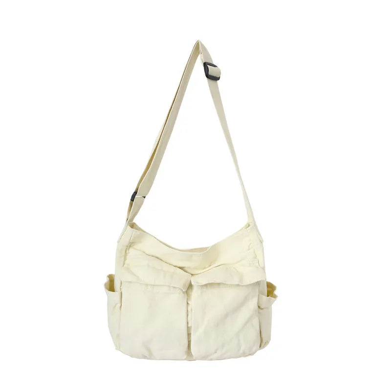Cleo | Vintage Canvas Large Crossbody Messenger Bag