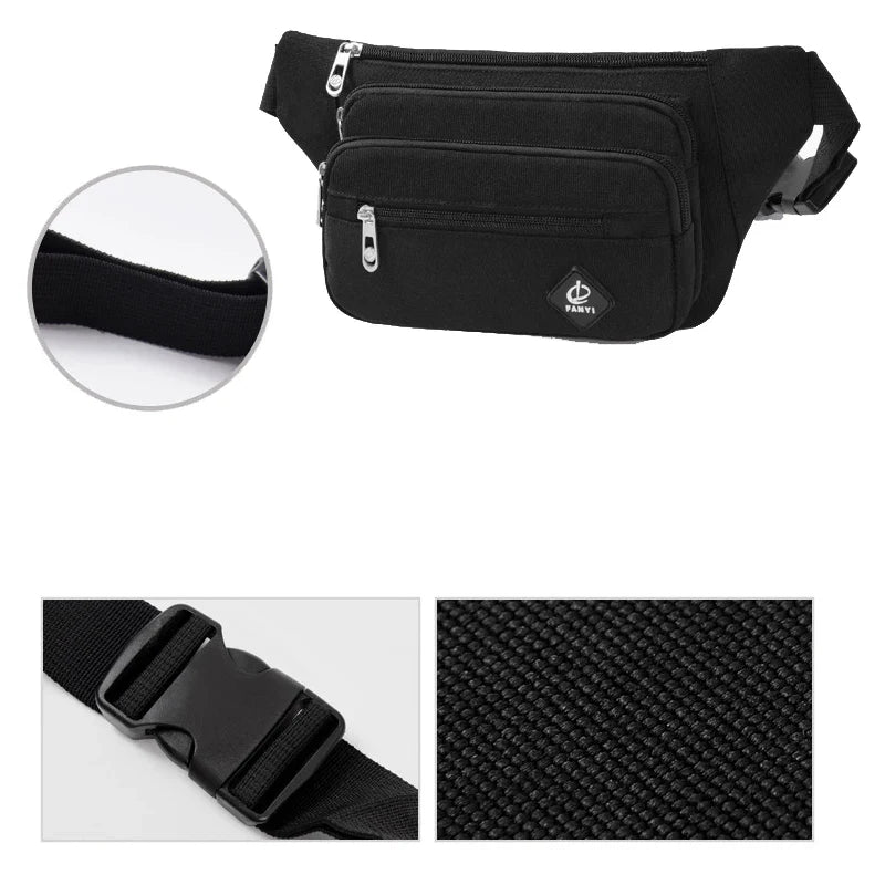 Kash | Unisex Canvas Travel Waist Pack Crossbody Bum Bag