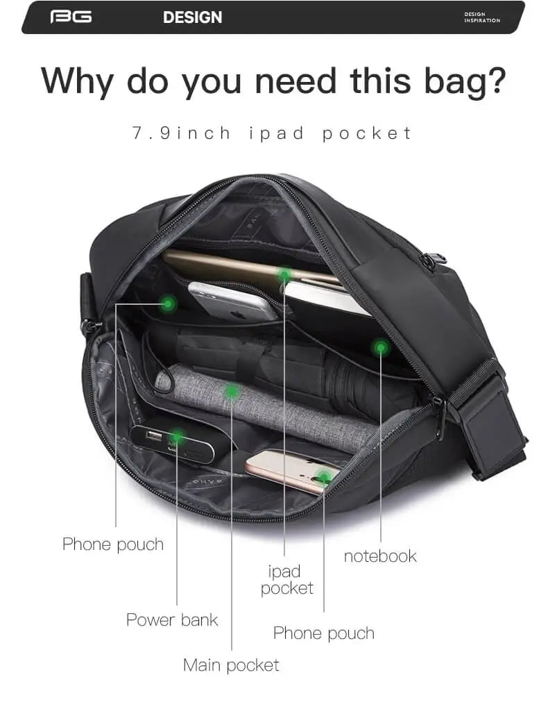Maddison | Anti-Theft USB Charging Crossbody Sling Handbag
