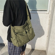 Cleo | Vintage Canvas Large Crossbody Messenger Bag