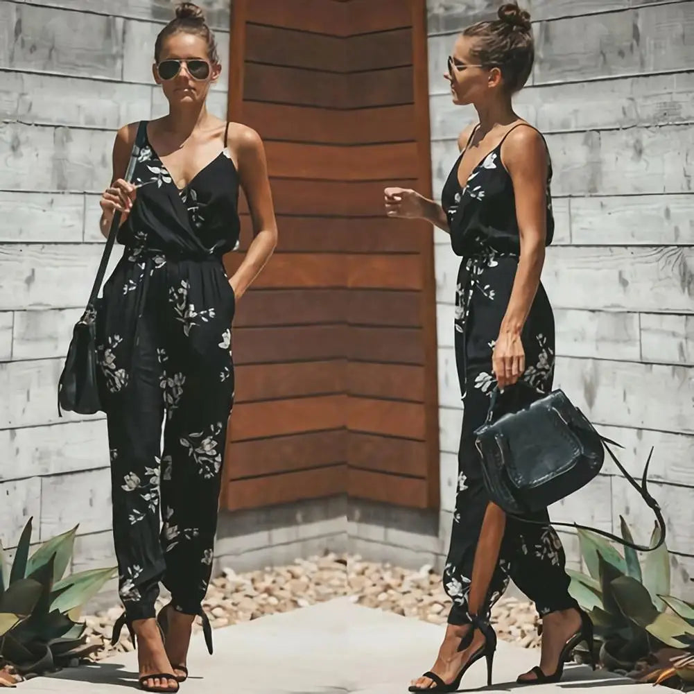 Stylish Printed Jumpsuit Romper by KATH - Lizabella Fashion