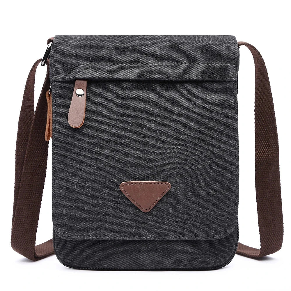 Scott | Retro Canvas Small Crossbody Messenger Sling Bag