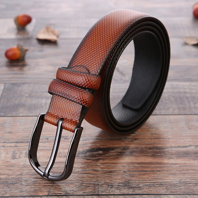 Elevate Your Style with the LEVAS Premium Men's Leather Belt - Lizabella Fashion