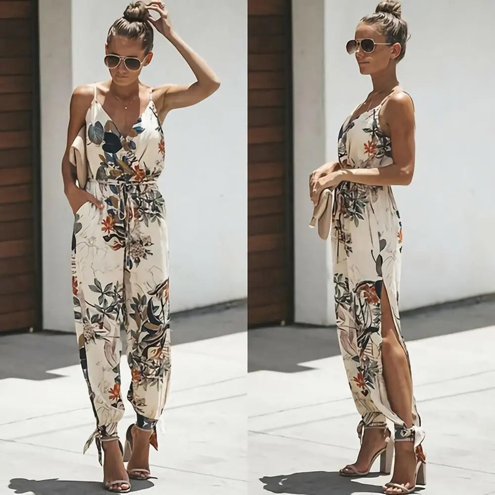 Stylish Printed Jumpsuit Romper by KATH - Lizabella Fashion