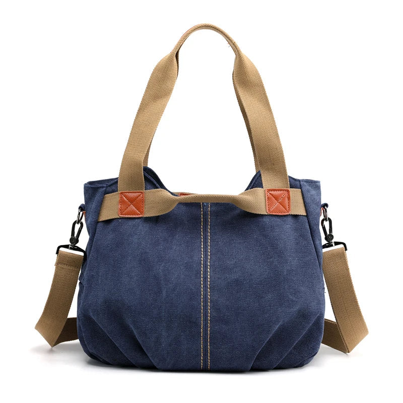 Amanda | Stylish & Functional Vintage-Inspired Canvas Tote Bag