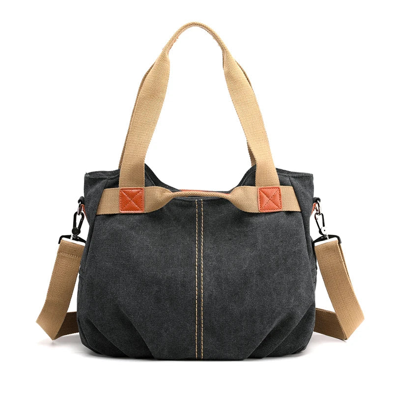 Amanda | Stylish & Functional Vintage-Inspired Canvas Tote Bag