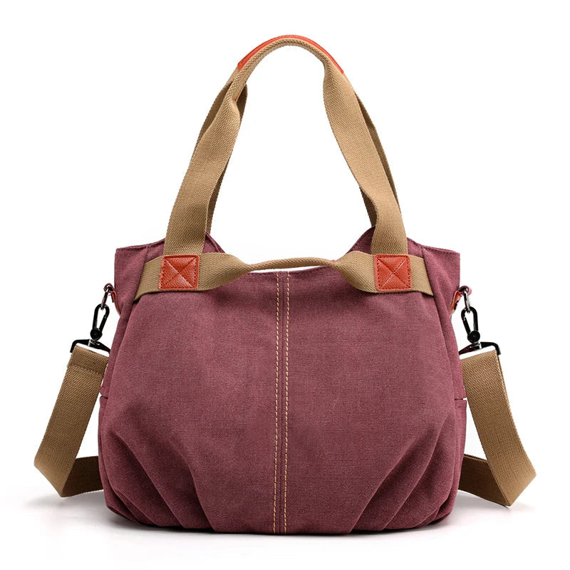 Amanda | Stylish & Functional Vintage-Inspired Canvas Tote Bag