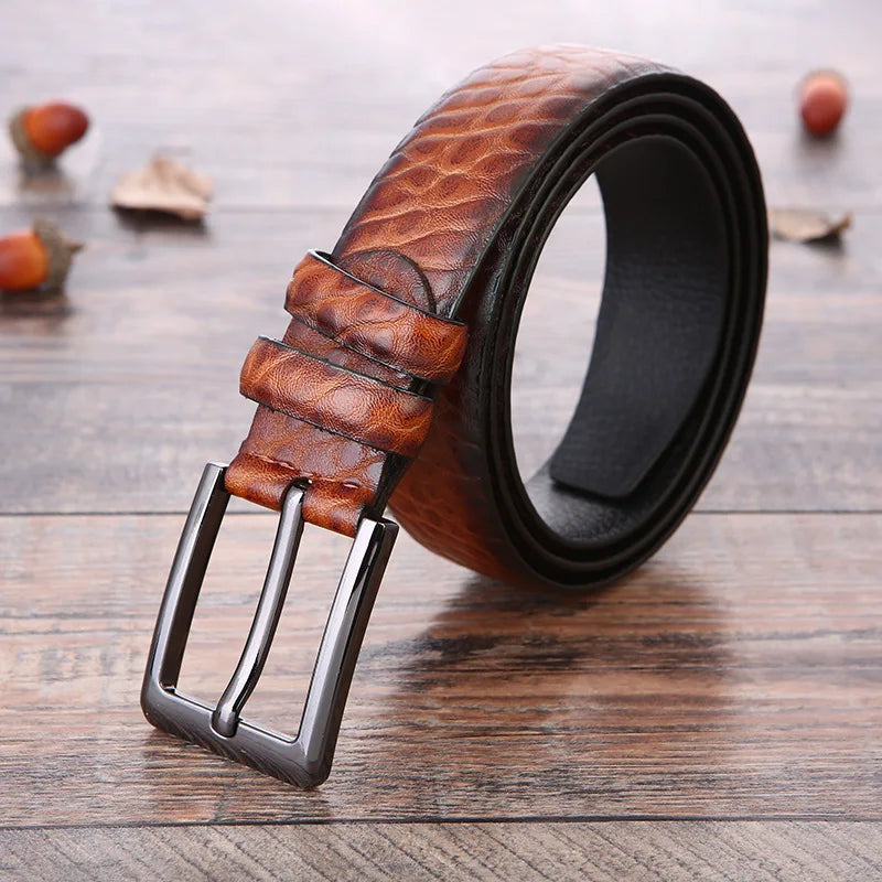 Elevate Your Style with the LEVAS Premium Men's Leather Belt - Lizabella Fashion