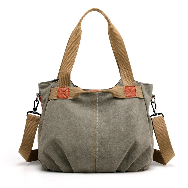 Amanda | Stylish & Functional Vintage-Inspired Canvas Tote Bag