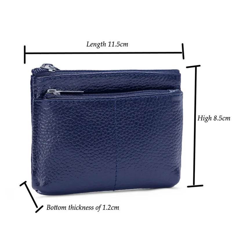 Linda | Compact Genuine Leather Travel Pouch Wallet with Key Holder