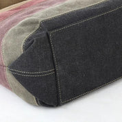 Cal | Canvas Stripes Crossbody Messenger Handbag