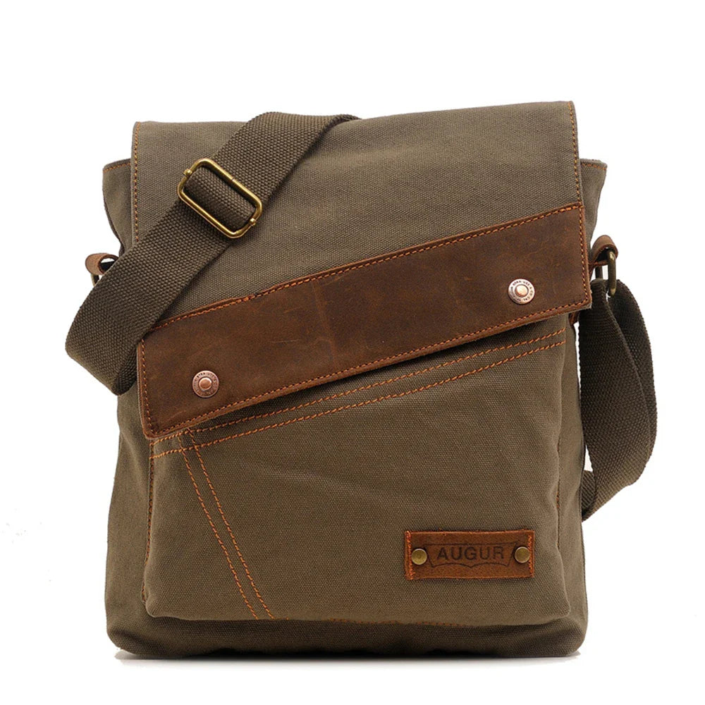 Roger | Vintage Small Canvas Crossbody Messenger Bag