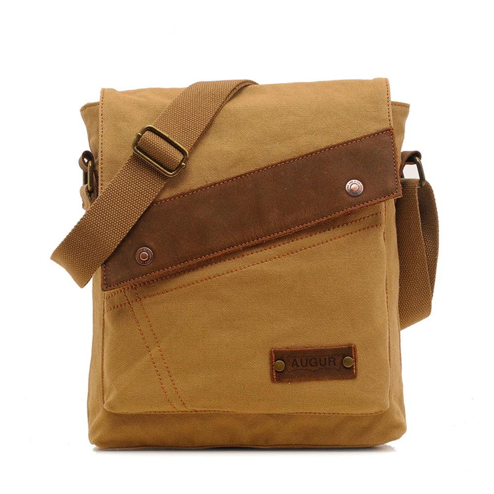 Roger | Vintage Small Canvas Crossbody Messenger Bag