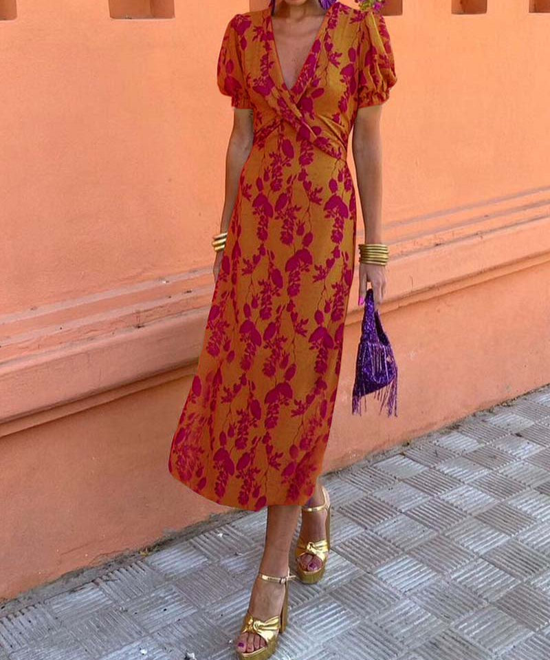 Hazel | Flattering Elegant Puff-Sleeve Dress