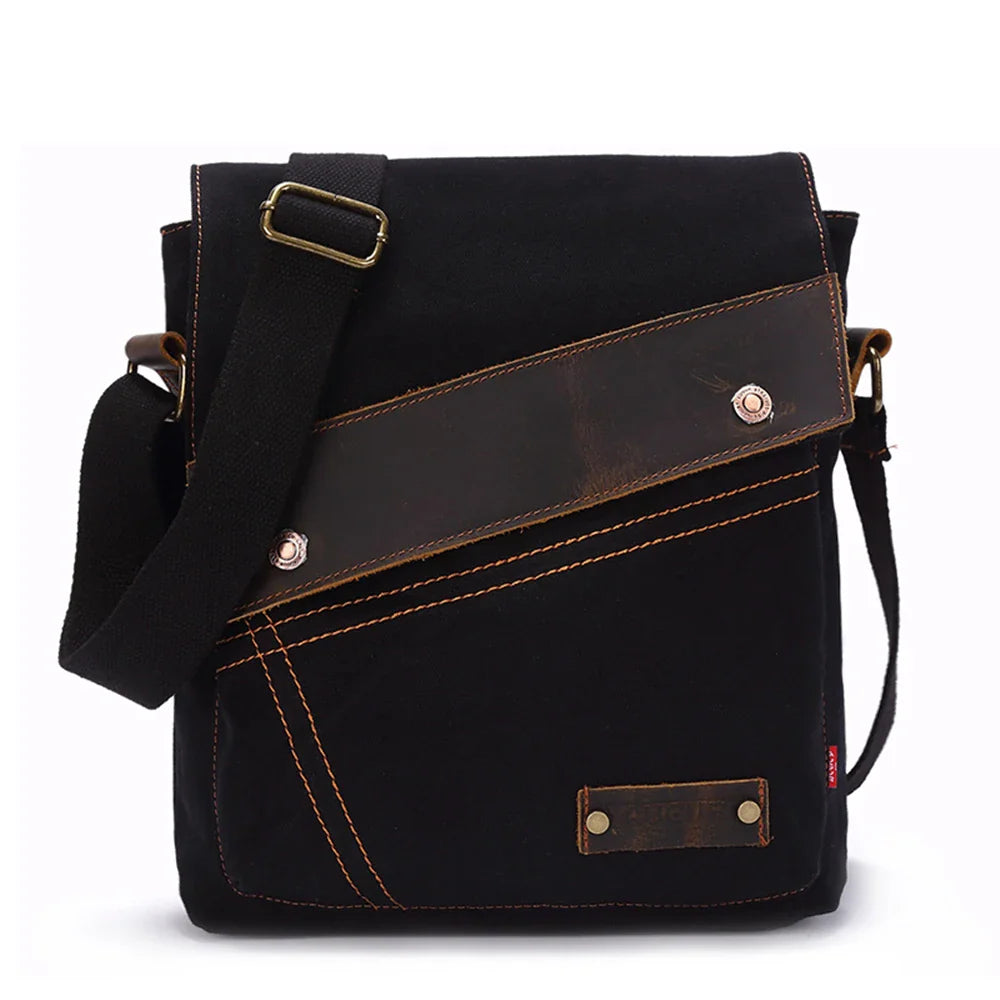 Roger | Vintage Small Canvas Crossbody Messenger Bag