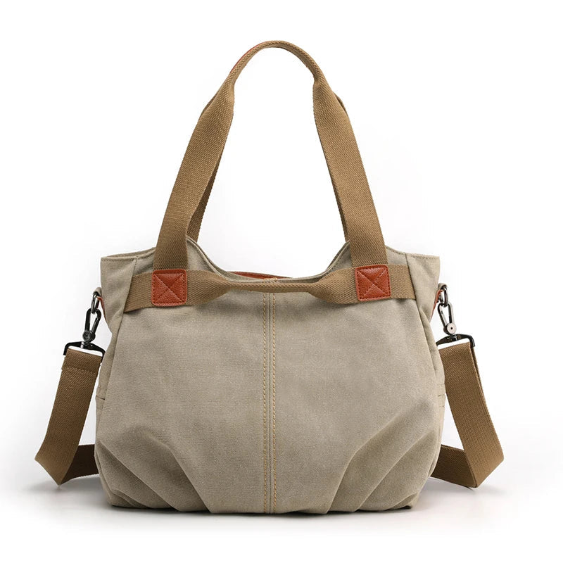 Amanda | Stylish & Functional Vintage-Inspired Canvas Tote Bag