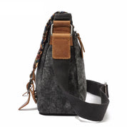 Jude | Vintage Striped Pattern Canvas Crossbody Messenger Bag