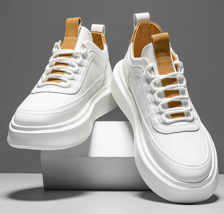 Leo |  Timeless Classic White Men's Sneakers