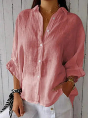 ISABELLA | Chic Linen Blouse-Lizabella Fashion