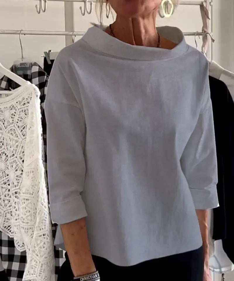JENNIFER | Elegant Top High Collar-Lizabella Fashion
