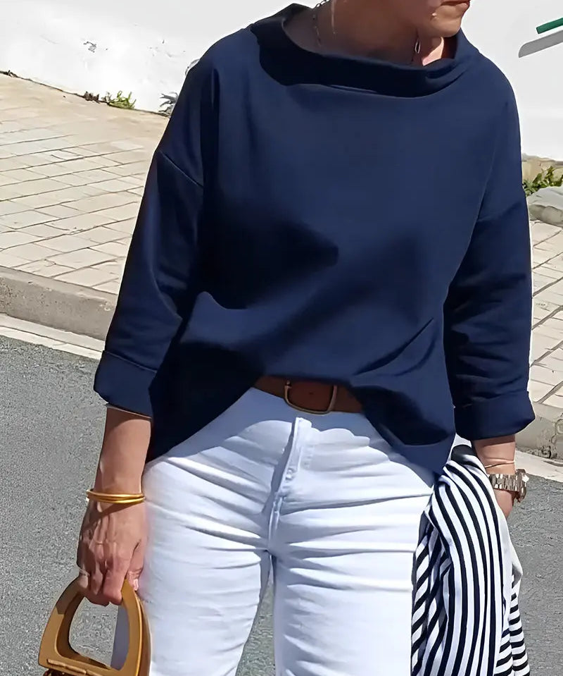 JENNIFER | Elegant Top High Collar-Lizabella Fashion