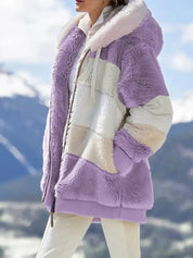 KAREN | Fluffy Warm Oversized Hoodie Coat-Lizabella Fashion