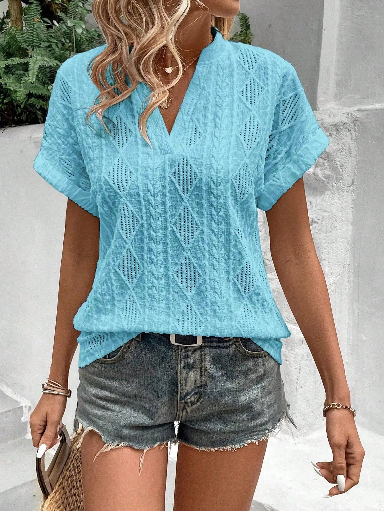 LESLEY | Chic Short Sleeve Top for Women - Lizabella Fashion