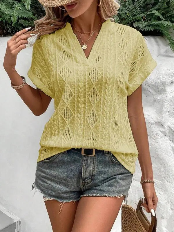 LESLEY | Chic Short Sleeve Top for Women - Lizabella Fashion