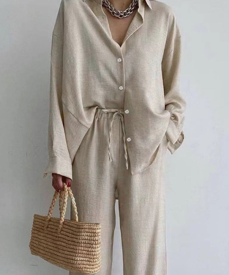 LISA | Chic Blouse and Trousers Ensemble - Lizabella Fashion
