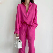 LISA | Chic Blouse and Trousers Ensemble - Lizabella Fashion