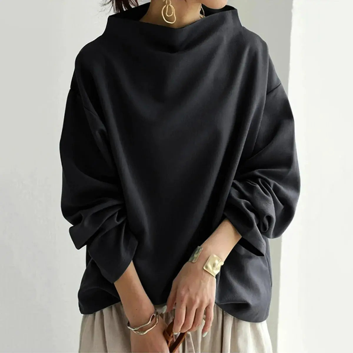 MADDY | Chic High Neck Pullover for Effortless Style - Lizabella Fashion