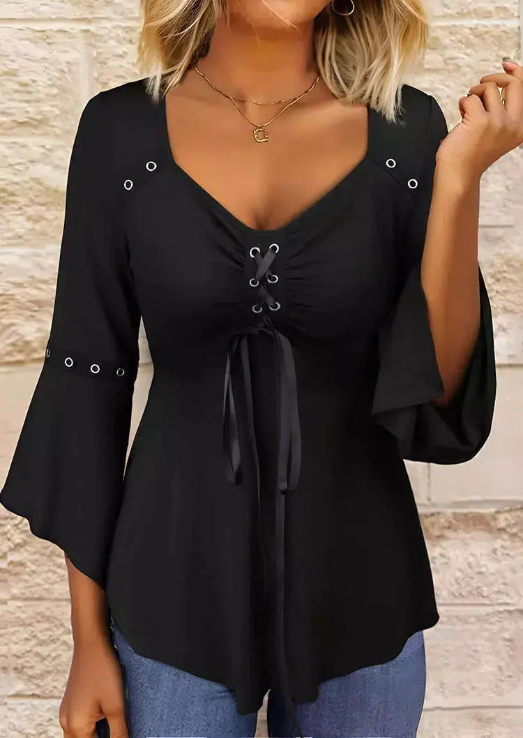 MARYAM | Chic V-Neck Blouse for Effortless Style - Lizabella Fashion
