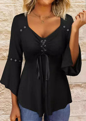 MARYAM | Chic V-Neck Blouse for Effortless Style - Lizabella Fashion