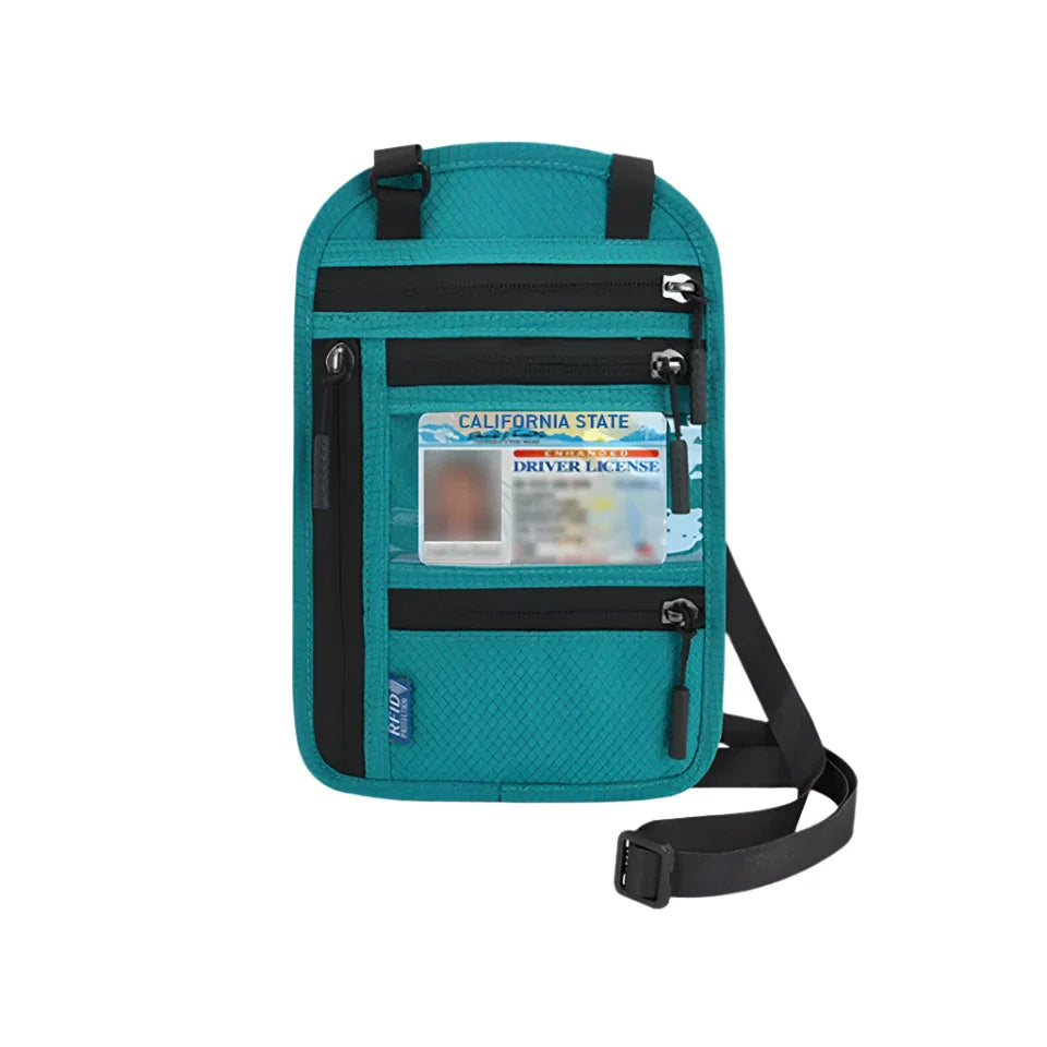 Yamileth | Compact & Travel-Friendly RFID Protected Neck Wallet