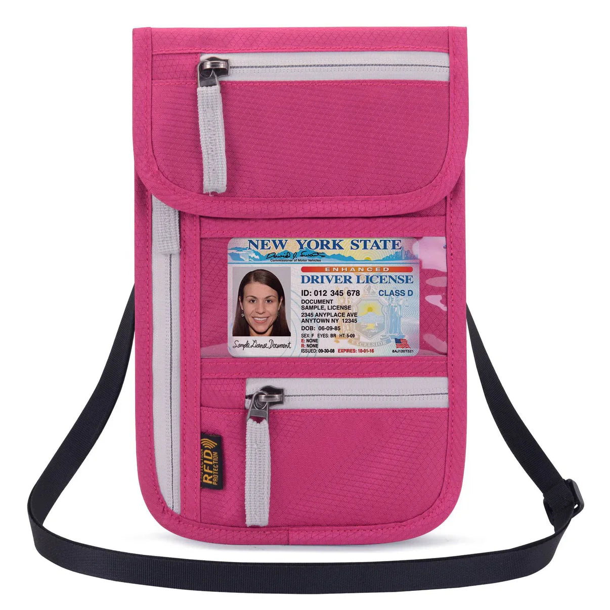 Yamileth | Compact & Travel-Friendly RFID Protected Neck Wallet